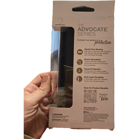 Quikcell Samsung galaxy A52 5G black phone case with kickstand - Picture 3 of 3